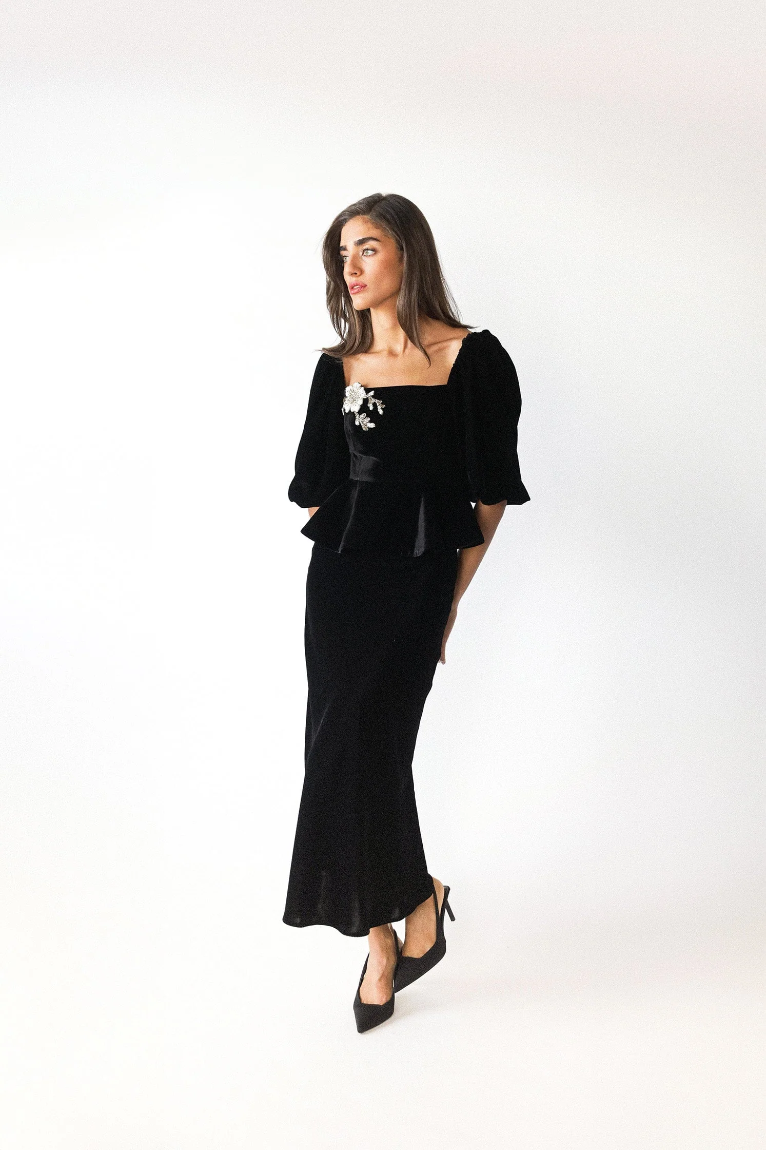 Celeste Midi Skirt - Black - Image 11