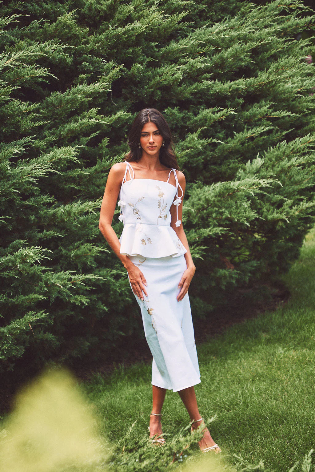 Lily Skirt - Ivory & Gold - Image 9